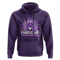 Purple Up For Military Kids Hoodie Month Of Military Child Army Rainbow