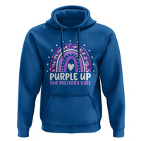 Purple Up For Military Kids Hoodie Month Of Military Child Army Rainbow