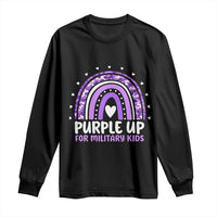 Purple Up For Military Kids Long Sleeve Shirt Month Of Military Child Army Rainbow