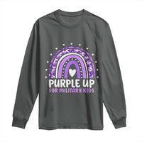 Purple Up For Military Kids Long Sleeve Shirt Month Of Military Child Army Rainbow