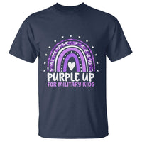 Purple Up For Military Kids T Shirt Month Of Military Child Army Rainbow