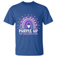 Purple Up For Military Kids T Shirt Month Of Military Child Army Rainbow