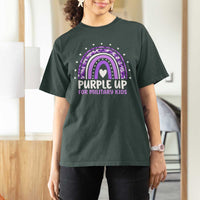 Purple Up For Military Kids T Shirt For Women Month Of Military Child Army Rainbow