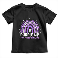 Purple Up For Military Kids Toddler T Shirt Month Of Military Child Army Rainbow