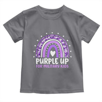 Purple Up For Military Kids Toddler T Shirt Month Of Military Child Army Rainbow