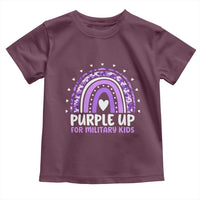 Purple Up For Military Kids Toddler T Shirt Month Of Military Child Army Rainbow