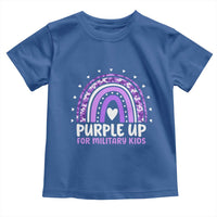 Purple Up For Military Kids Toddler T Shirt Month Of Military Child Army Rainbow