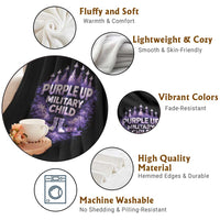 Purple Up Military Child Throw Blanket Proud Military Kid