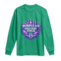 Purple Up Military Child Long Sleeve Shirt Proud Military Kid