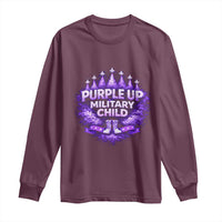 Purple Up Military Child Long Sleeve Shirt Proud Military Kid