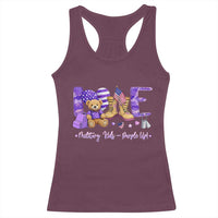 Purple Up Military Kids Racerback Tank Top Month Of Military Child Army