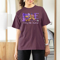 Purple Up Military Kids T Shirt For Women Month Of Military Child Army