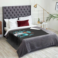 Black Women Fight Sexual Assault Awareness Throw Blanket African American Teal Ribbon Support