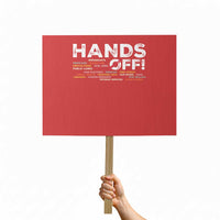 Hands Off Protest Sign Social Security And Medicare Protest - Wonder Print Shop