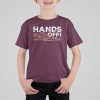 Hands Off T Shirt For Kid Social Security And Medicare Protest