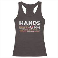 Hands Off Racerback Tank Top Social Security And Medicare Protest