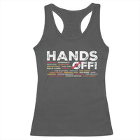 Hands Off Racerback Tank Top Social Security And Medicare Protest