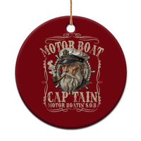 Motor Boat Captain Ceramic Ornament Funny Pontoon Boating Motor Boatin Lake