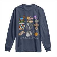 Easter Story Long Sleeve Shirt He is Risen Let Me Tell You A Story Christian - Wonder Print Shop