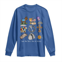 Easter Story Long Sleeve Shirt He is Risen Let Me Tell You A Story Christian - Wonder Print Shop