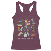 Easter Story Racerback Tank Top He is Risen Let Me Tell You A Story Christian - Wonder Print Shop