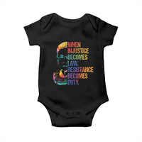 Notorious RBG Baby Onesie When Injustice Becomes Law Resistance Becomes Duty