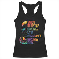 Notorious RBG Racerback Tank Top When Injustice Becomes Law Resistance Becomes Duty
