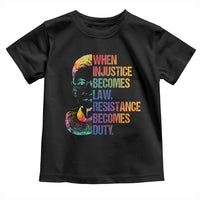 Notorious RBG Toddler T Shirt When Injustice Becomes Law Resistance Becomes Duty
