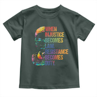 Notorious RBG Toddler T Shirt When Injustice Becomes Law Resistance Becomes Duty