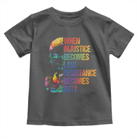 Notorious RBG Toddler T Shirt When Injustice Becomes Law Resistance Becomes Duty