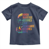 Notorious RBG Toddler T Shirt When Injustice Becomes Law Resistance Becomes Duty
