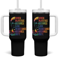 Notorious RBG Tumbler With Handle When Injustice Becomes Law Resistance Becomes Duty
