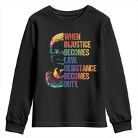 Notorious RBG Youth Sweatshirt When Injustice Becomes Law Resistance Becomes Duty