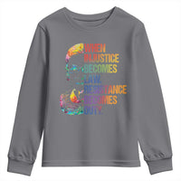 Notorious RBG Youth Sweatshirt When Injustice Becomes Law Resistance Becomes Duty
