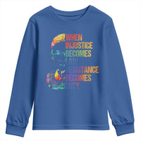 Notorious RBG Youth Sweatshirt When Injustice Becomes Law Resistance Becomes Duty