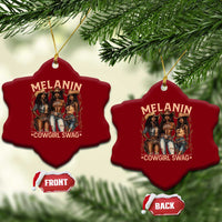 Melanin Cowgirls Ceramic Ornament Black History Month African Melanin Pride