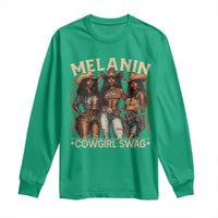 Melanin Cowgirls Long Sleeve Shirt Black History Month African Melanin Pride