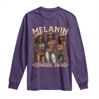 Melanin Cowgirls Long Sleeve Shirt Black History Month African Melanin Pride