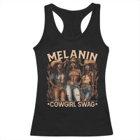 Melanin Cowgirls Racerback Tank Top Black History Month African Melanin Pride