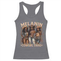Melanin Cowgirls Racerback Tank Top Black History Month African Melanin Pride