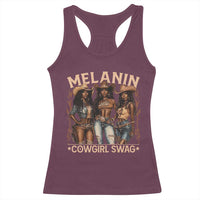 Melanin Cowgirls Racerback Tank Top Black History Month African Melanin Pride