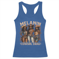 Melanin Cowgirls Racerback Tank Top Black History Month African Melanin Pride