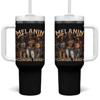 Melanin Cowgirls Tumbler With Handle Black History Month African Melanin Pride