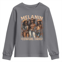 Melanin Cowgirls Youth Sweatshirt Black History Month African Melanin Pride