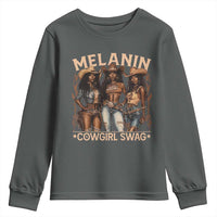 Melanin Cowgirls Youth Sweatshirt Black History Month African Melanin Pride