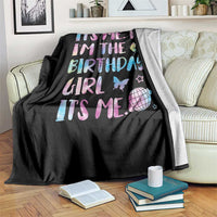 Its Me Hi Im The Birthday Girl Throw Blanket Tie Dye Colorful