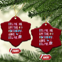 Its Me Hi Im The Birthday Girl Ceramic Ornament Tie Dye Colorful