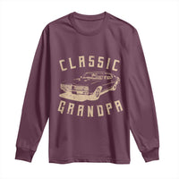 Funny Grandpa Classic Car Graphic Long Sleeve Shirt