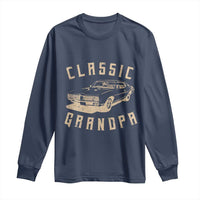Funny Grandpa Classic Car Graphic Long Sleeve Shirt