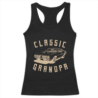 Funny Grandpa Classic Car Graphic Racerback Tank Top
